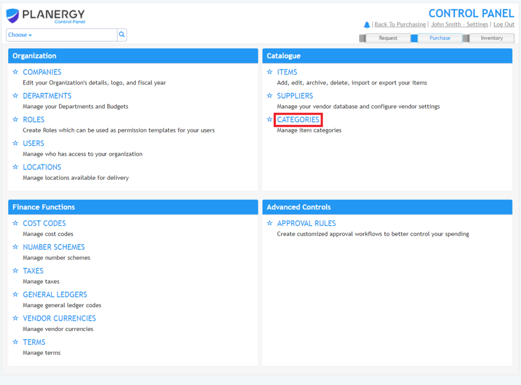 How To Use The Categories Section PLANERGY Success Portal