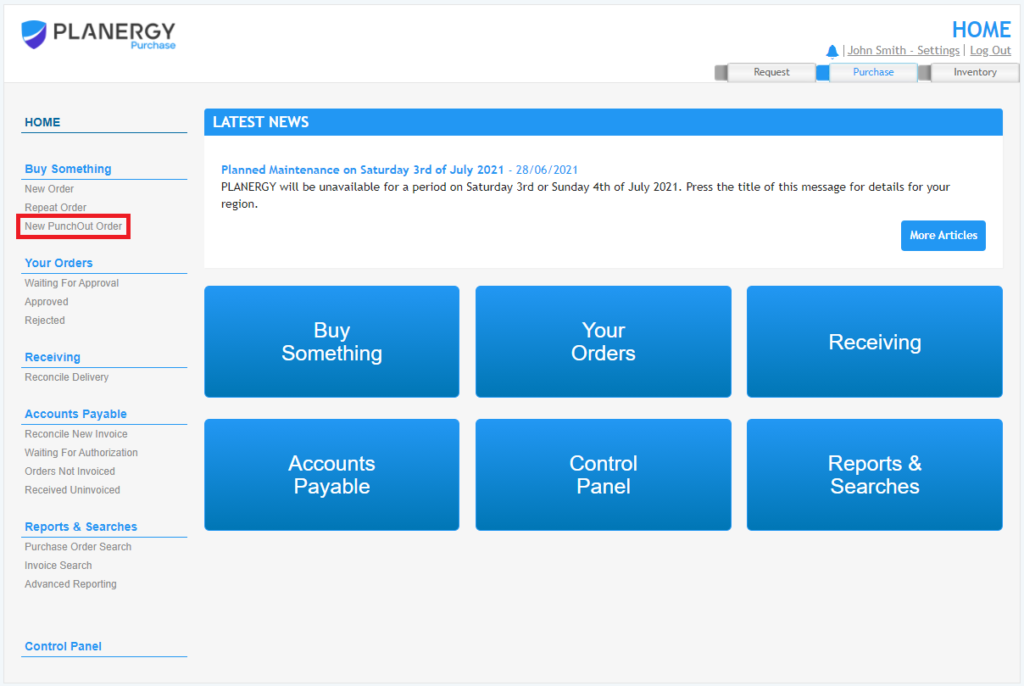 How do I setup Amazon Punchout in PLANERGY? PLANERGY Success Portal